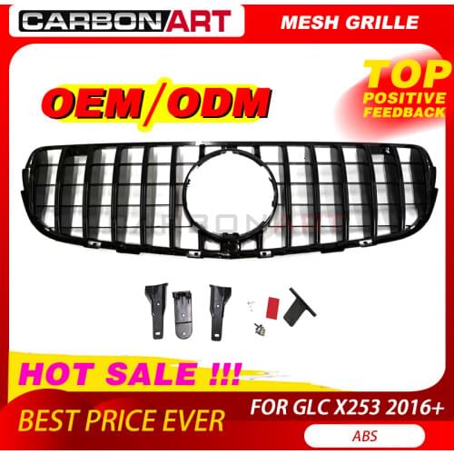 GT Style grill For X253 GT style Front Racing Mesh Grill Grille for MB W253 X253 GLC200 GLC250 GLC300 GlC450 2017