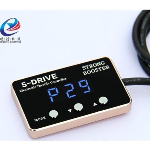 Blue LED Golden frame black acrylic panel Strong booster Car Throttle controller for (Peugeot New Elysee DS3 DS4 DS5) 6 pins