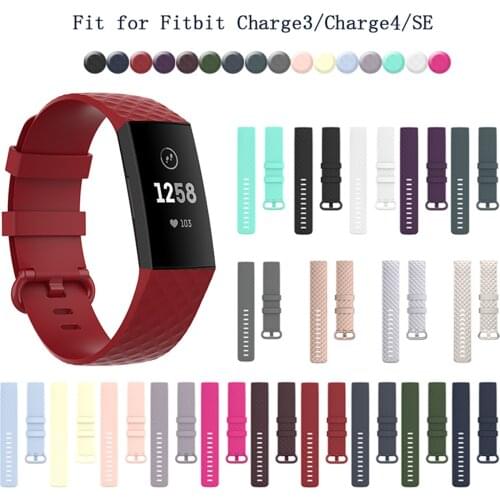 5 Pack Silicone Bands Replacement Fitness Sport Watch Wristbands Straps for Charge4 / Fitbit Charge3 / Charge3 SE