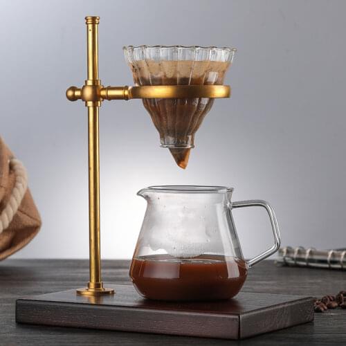 Glass sharing pot coffee drop filter pot coffee pot Gaopeng glass coffee set