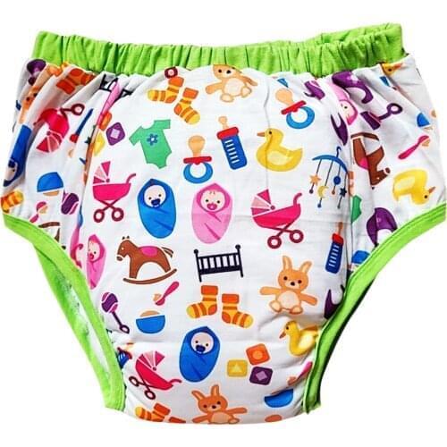 Adult Diaper Lover Reusable Nappies Washable Cloth Diapers Adult Baby Traning Pant Potty Underwear Panties Waterproof For Adult