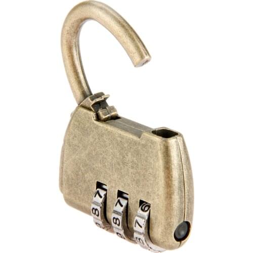 Antique Bronze Password Locks Jewelry Chest Box Digital Number Code Password Lock Chinese Old Padlock Furniture Hardware 35*40mm