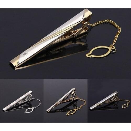NEW Gentleman Metal Simple Necktie Tie Clip Bar Clasp Practical