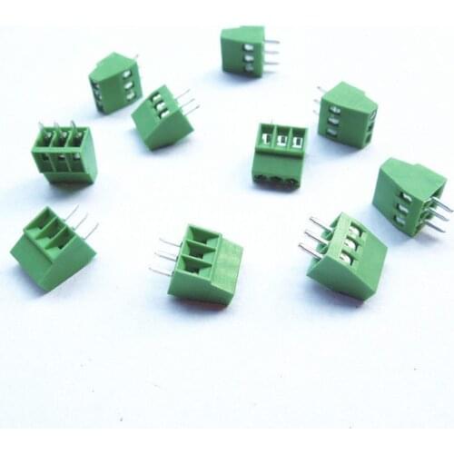20pcs 3 Poles/3 Pin 2.54mm/0.1" PCB Universal Screw Terminal Block Connector