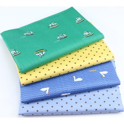 50*160cm Needlework The Cloth Fabric Tissues Knitted For Sewing Cache Fabrics Per Meter Sewing Aterial Cotton Sailing Star Crown