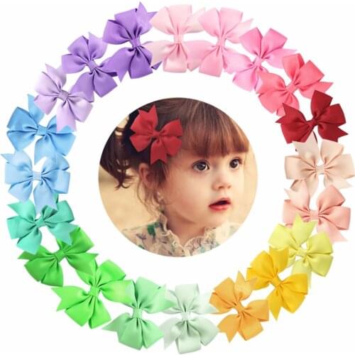 Random Color 8pcs/lot Baby Girl Toddler Hair Bows Alligator Clip Grosgrain Ribbon Headband Lace Hairband Flower Headdress
