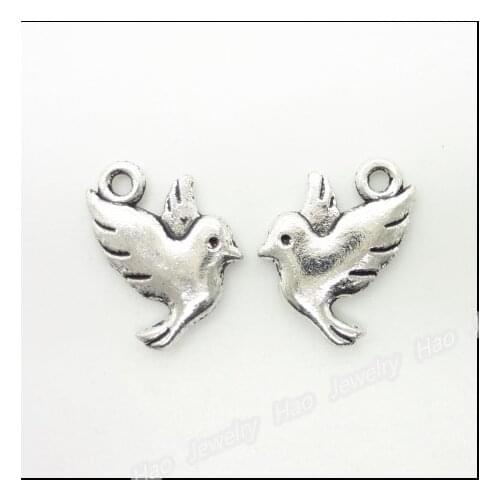 85 pcs Vintage Charms Birds Pendant Antique silver Fit Bracelets Necklace DIY Metal Jewelry Making