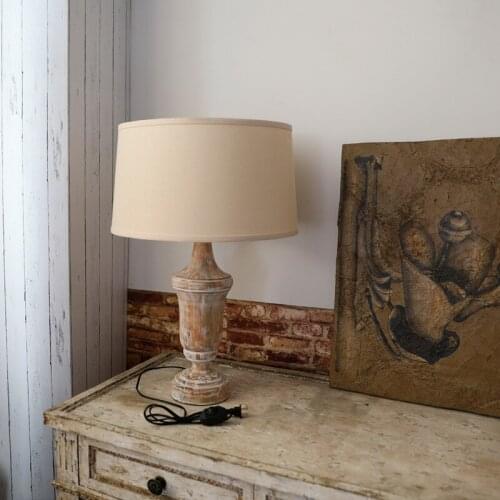 American wooden study bedroom bedside lamp simple atmosphere warm eye protection energy-saving decorative table lamp