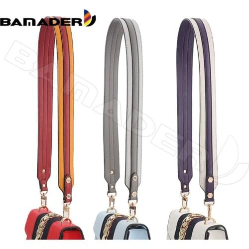 BAMADER Woman Wide Bag Strap Genuine Leather Fashion Shoulder Strap Ladies Bag Replacement Accessories Luggage Bag Part Belt
