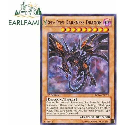 EARLFAMILY 13cm x 12.5cm for Duel Monsters Sticker Car Stickers and Decals Vinyl DIY Anime Waterproof Scratch-proof Decoration