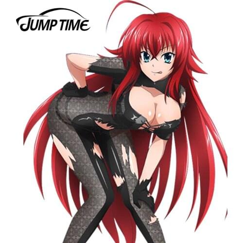 JumpTime 13cm x 10.8cm Anime Sexy Beauty Girl Broken Lace High School DxD Rias Cartoon Car Sticker Waterproof Car Decal