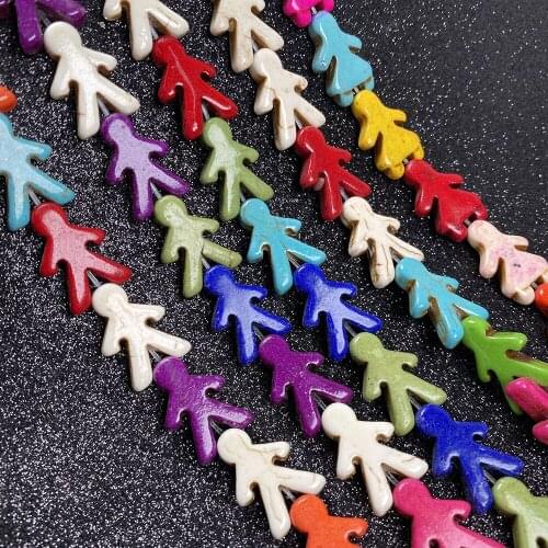 Stone Beads Turquoises Child shape Loose isolation Beads Semi-Finished For jewelry making DIY necklace bracelet accessories