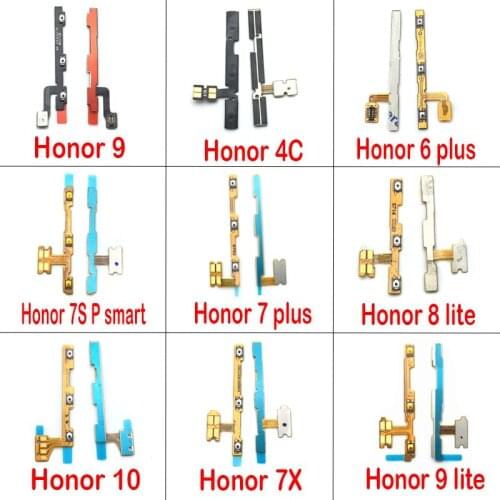 Power On Off Volume Side Button Key Flex For huawei Honor 6 8 9 Lite 10 6x 6c 4c 7X 7A 7C Y6 Y9 Prime 2018 /Y7 2017 P Smart 2019