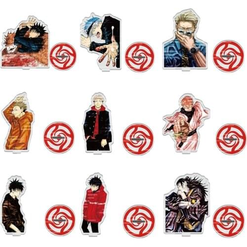 Cool Anime Jujutsu Kaisen Acrylic Desk Stand Figures Models Teenagers Figures Plate Holder Stand Model Plate Decor Gift