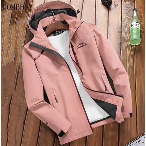 Women Casual Waterproof Windproof Jacket Female Spring Autumn Breathable Windbreaker Hiking Camping Trekking Jackets Hooded Coat