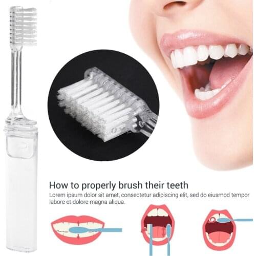 New Portable Folding Outdoor Travel Camping Toothbrush Foldable Plastic Tooth Brush