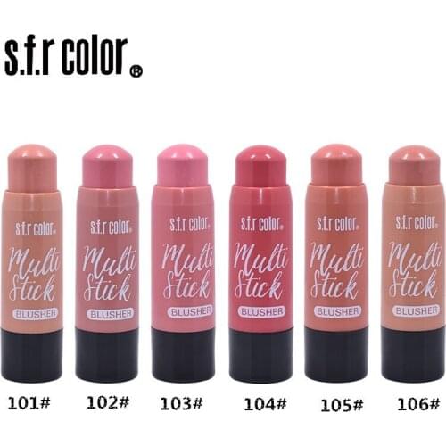 2021 New S.f.r Color Natural Waterproof And Long Lasting Moisturizing Blush Stick Fashion Pink Color Stereo TSLM1