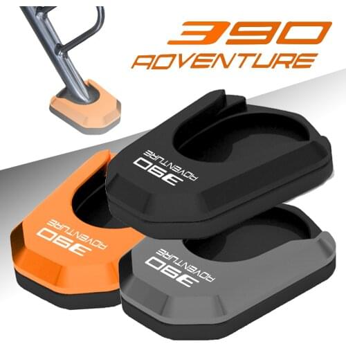 New FOR 390 adventure 2019 2020 2021 Motorcycle CNC Kickstand Foot Side Stand Extension Pad Support Plate 390 adv 390adventure
