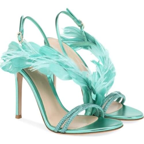 New Summer Sexy Bohemia Sandals Women Stiletto High Heels Fashion Leather Party Wedding Shoes Women sandalias de las mujeres