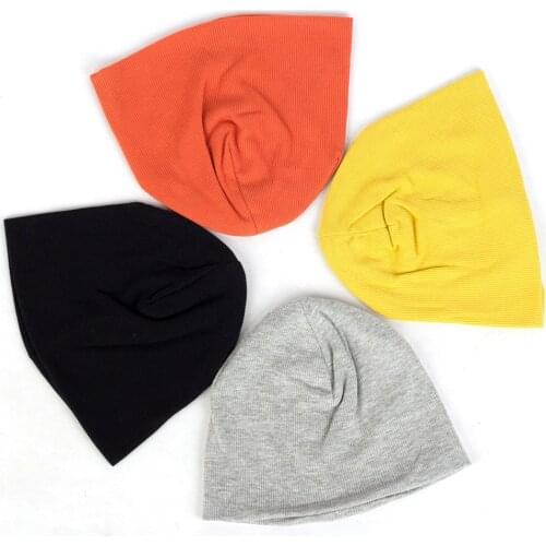 Solid Children Hat Newborn Baby Winter Cotton Warm Cap Toddler Beanie Boy Girl Simple Knitting Hat