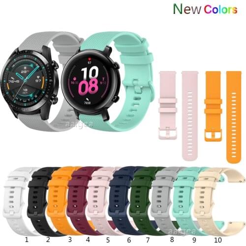 Colorful Soft Silicone Watch Strap Band For Huawei Watch GT 2 2e GT2 Pro Replacement band for strap 22mm