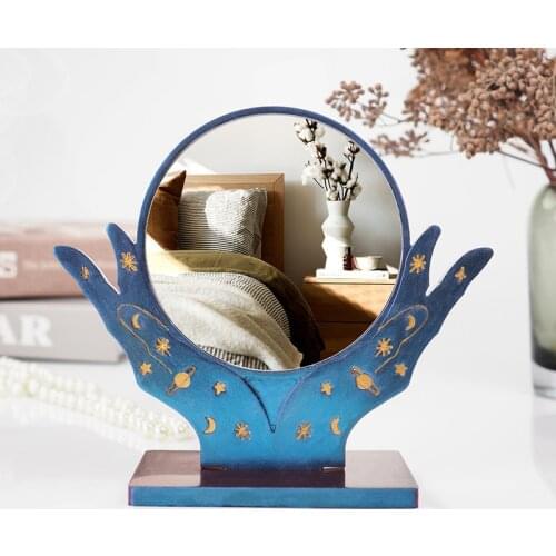 Diy Crystal Epoxy Hand-shaped Makeup Desktop Mirror Silicone Mold Mirror Crystal Creative Home Accessories