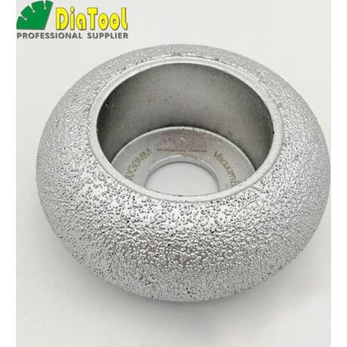 DIATOOL 75mmx30MM Vacuum Brazed Diamond Convex grinding wheel for marble granite and quartz Profile wheel