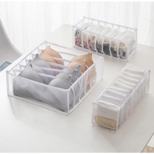 Underwear socks dormitory closet storage box household separation storage box bra storage folding drawer storage box