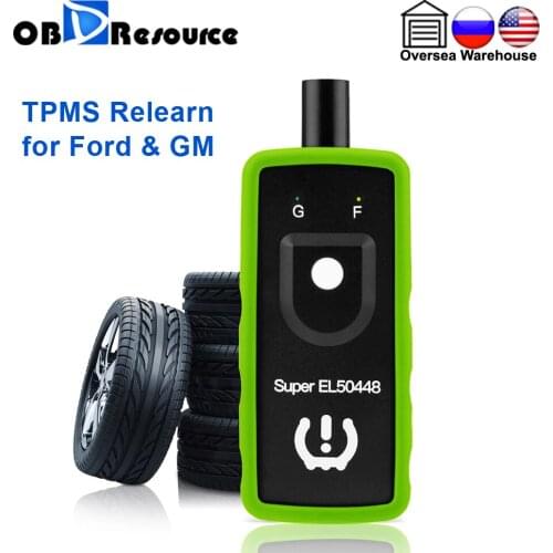 Super EL50448 2 in 1 TPMS Sensor Reset Tool for Ford GM Opel Car Tire Pressure Monitoring System Relearning Update of EL 50448