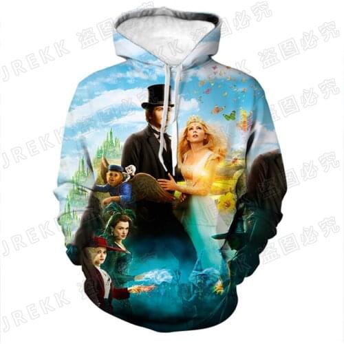 Oz The Great and Powerful Mens Clothing Disney Movie 3D Print Boy Girl Kids Sweatshirt Spring Streetwear Women Hoodie