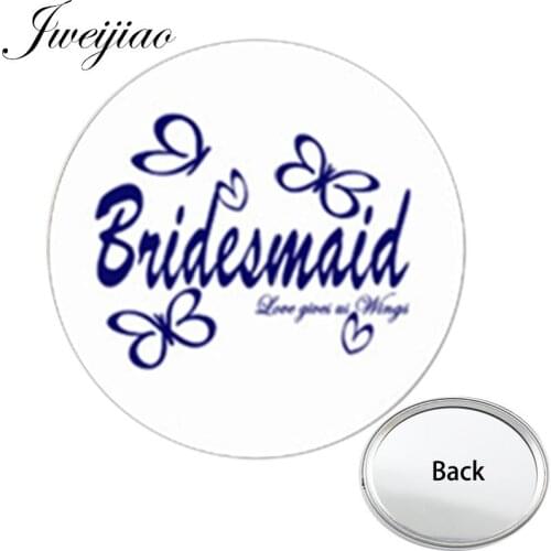 Youhaken Bridesmaid Valentines Day Gift One Side Mini Pocket Mirror Anniversary Portable Makeup Vanity Hand Travel Purse Mirror