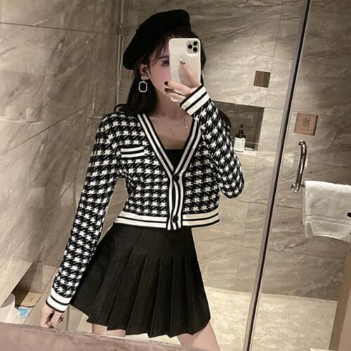 Woman Sweaters Cardigan Collar Cardigan Coat Autumn Winter Fashionable 2021 Spring Style Long-Sleeved Sweater Sweater for Women