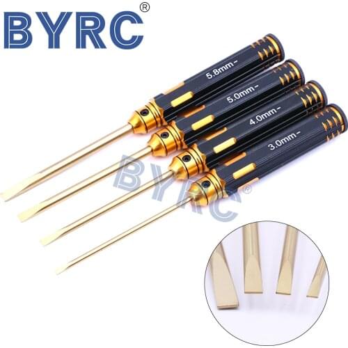 1pcs 3.0 4.0 5.0 5.8mm Phillips Screwdriver slotte Screw Driver Non-slip Titanium Plating Process Repairing Tool for RC Aircraft
