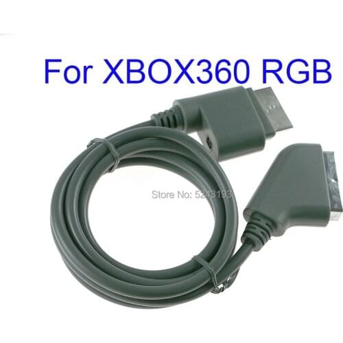 10pcs 1.8m RGB Scart Video HD TV AV Cable For XBOX 360 Version Game Console Video Cable For Xbox 360 Game Accessories