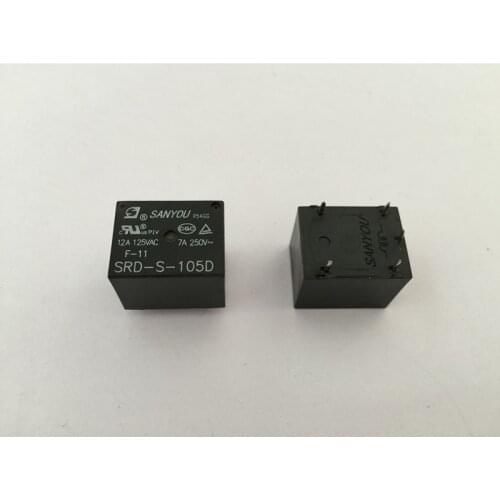 10pcs Mini Power Relay PCB type 5V DC coil SRD-S-105D