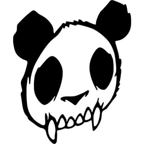 14*13CM PANDA Skeleton Funny Fuel Tank Cap Casual Motorcycle Stickers Car Stickers Decals CT-550