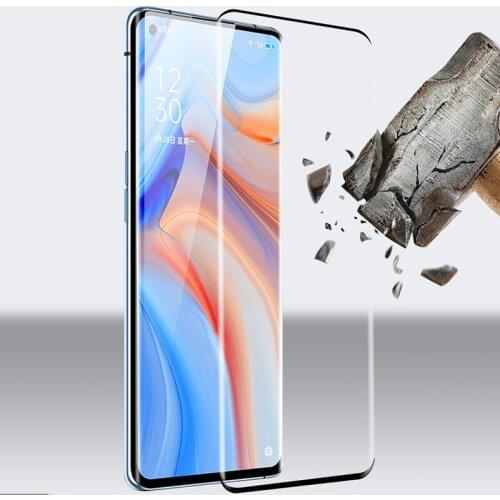 3D Curved Tempered Glass For OPPO Reno 5 Pro 5G Full Screen Cover Screen Protector Film For OPPO Reno 5 Pro 5G