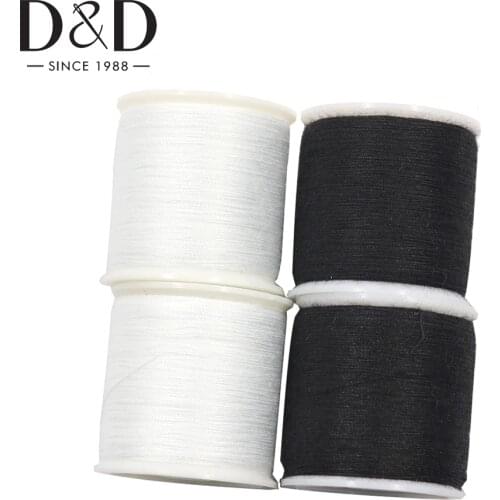 4*100m Strong and Durable Sewing Threads for Sewing Polyester Thread for Machine Thread Spools White/Black Sewing Supplies