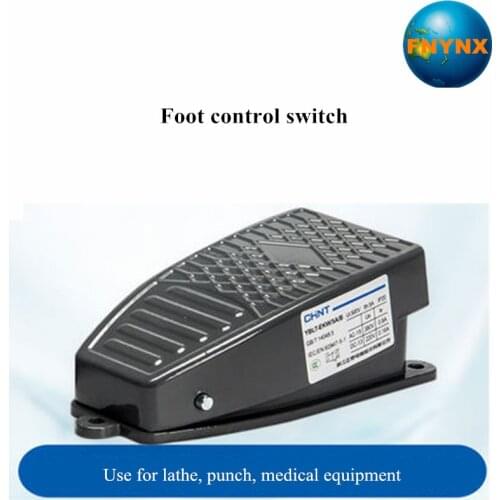 5PCS Foot Controller Switch For Lathe Punch Medical Equipment With Wire Automatic Reset Cast Aluminum Alloy Shell