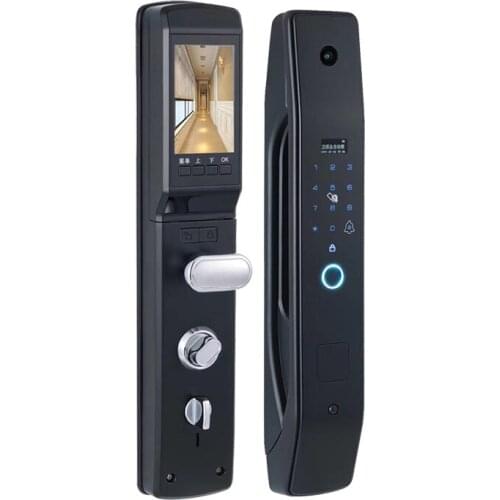 Automatic fingerprint lock Built-in visual cats eye semiconductor virtual password APP remote electronic smart lock
