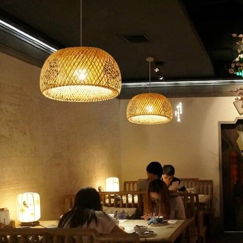 Bamboo Lustre Pendant Lights Bamboo Hanging Light Fixture Zen Lamp Living Room Bedroom Suspendu Lamp Restaurant hot pot