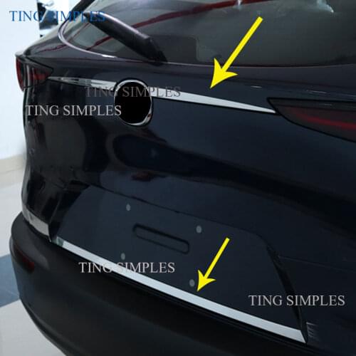 For Mazda Cx-30 Cx30 2020 2021 Steel Rear Trunk Lid Cover Trim Tailgate Strip Back Door Boot Garnish Accessories Styling