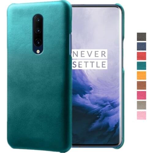 For OnePlus 7 Pro 5G Cover Luxury Slim Vegan Leather Phone Case Coque For One Plus 7pro 1+7Pro 6.67" 2019 Business Capa Funda