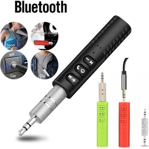 Handsfree Bluetooth Car Kit Auto With Clip 3.5mm Jack AUX Wireless Music MP3 Audio Adapter Receiver For Headphone Speaker