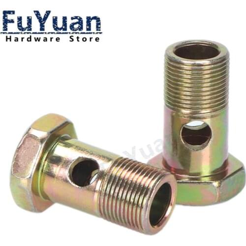 Hydraulic Return Pipe Flat Hollow Screw Straight Through Diesel Engine Bolt Two-hole Oil Pipe Double-hole Hinge Screw Metric