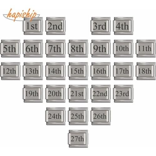 Hapiship Original Daisy Fashion Women Bracelet Date Italian Charm Links Fit 9mm Bracelet Stainless Steel Jewelry Making DJ249