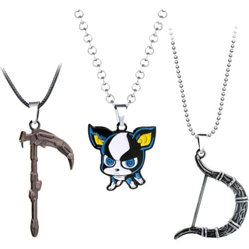 JOJOS BIZARRE ADVENTURE Necklace IGGY Arrow Sickle Pendant Anime Metal Chain Choker Women Necklaces Charm Gifts Jewelry collares