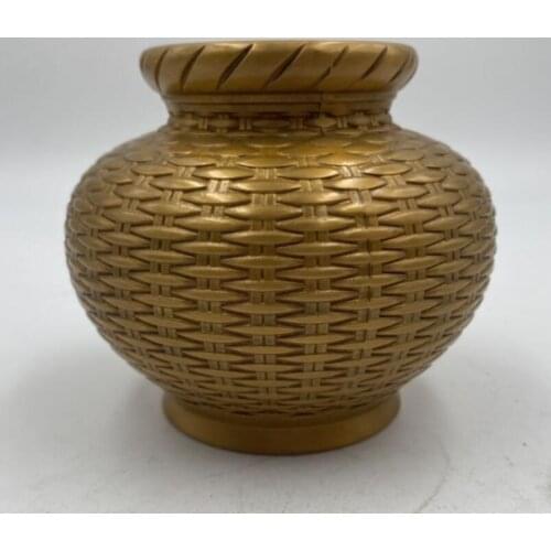 China brass fish basket crafts statue