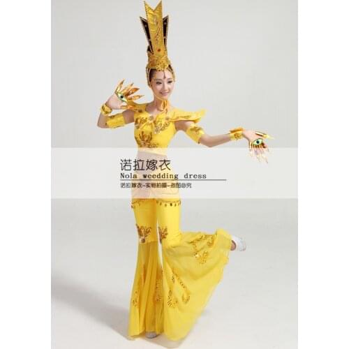 Chinese folk dance thousand Guanyin myth Guanyin Spring Festival Dance Costume National Avalokitesvara Costume