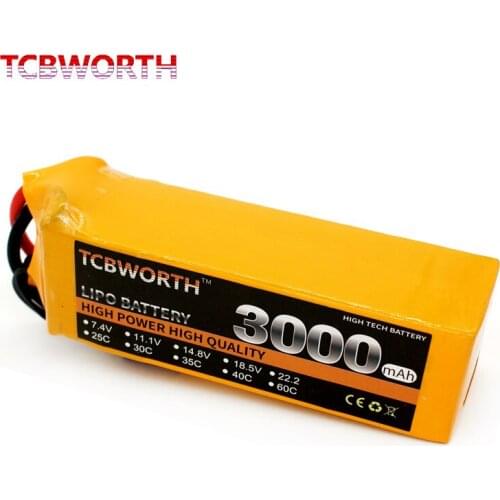 TCBWORTH 6S 22.2V 3000mAh 60C Max 120C RC Drone LiPo battery For RC Airplane Quadrotor Truck AKKU 22.2V battery LiPo AKKU